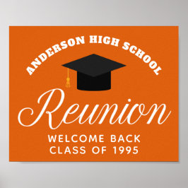 Oranje High School Reunion Custom Alumni Welkom Poster