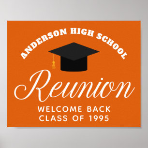 Oranje High School Reunion Custom Alumni Welkom Poster