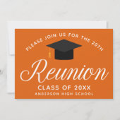 Oranje High School Reunion Custom Party Kaart (Voorkant)