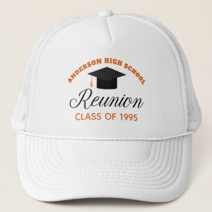 Oranje High School Reunion Party Custom Alumni Trucker Pet