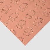 oranje hippo-tissuepapier tissuepapier (Detail)