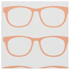 Oranje Hipster Geek Glasses Fabric Stof