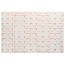 Oranje Hipster Geek Glasses Fabric Stof