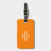 Oranje Hockey Bagagelabel (Voorkant verticaal)