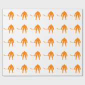 Oranje Hockey Cadeaupapier (Vlak)