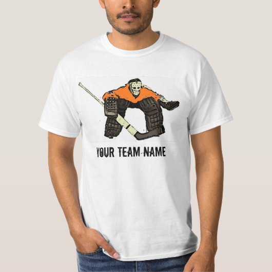  oranje hockey goalie value t-shirt (Voorkant)