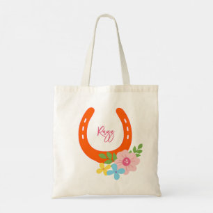 Oranje Hoefijzer PAARDENNAAM Bloemen Schuur Zoet Tote Bag