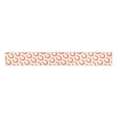 Oranje Hoefijzer Silhouet Modern Ruiterplezier Grosgrain Lint (Voorkant)