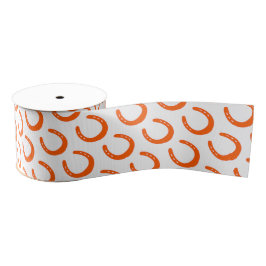 Oranje Hoefijzer Silhouet Modern Ruiterplezier Grosgrain Lint
