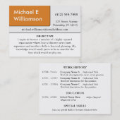 Oranje Hoekreefsel Visitekaartjes (Voorkant / Achterkant)