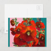 Oranje Hollyhock Garden Gifts Briefkaart (Voorkant / Achterkant)