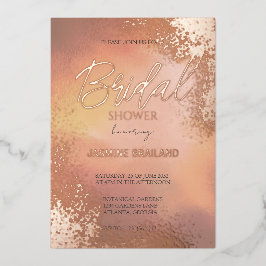 Oranje Hombre Cosmic Wash Vrijgezellenfeest Sparkl Folie Uitnodiging