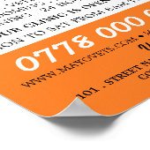 Oranje hond, dierenarts, veterinaire dienst poster (Hoek)