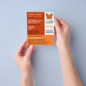 Oranje hond, Dog Trainer Adverteren Flyer (Hand)