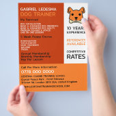 Oranje hond, Dog Trainer Adverteren Flyer (Hand)
