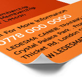 Oranje hond, Dog Trainer Adverteren Poster (Hoek)