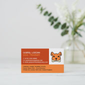 Oranje hond, Dog Trainer Visitekaartje (Staand voorkant)