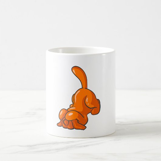 Oranje hond koffiemok