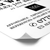 Oranje hond met bot, Dog Walker Adverteren Poster (Hoek)