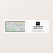 Oranje hond met bot, Dog Walker Gedetailleerd Visitekaartje (Binnenkant ongevouwen)