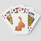 Oranje hond pokerkaarten (Achterkant)