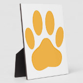 Oranje Hond Pootafdruk Fotoplaat (Zijkant)