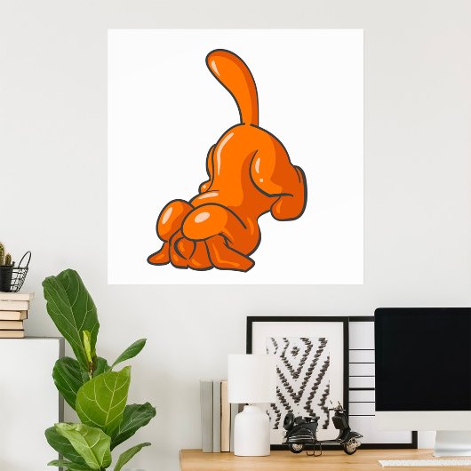 Oranje hond poster