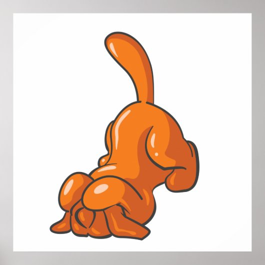 Oranje hond poster (Voorkant)