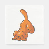 Oranje hond servet (Voorkant)