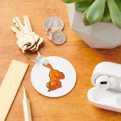 Oranje hond sleutelhanger