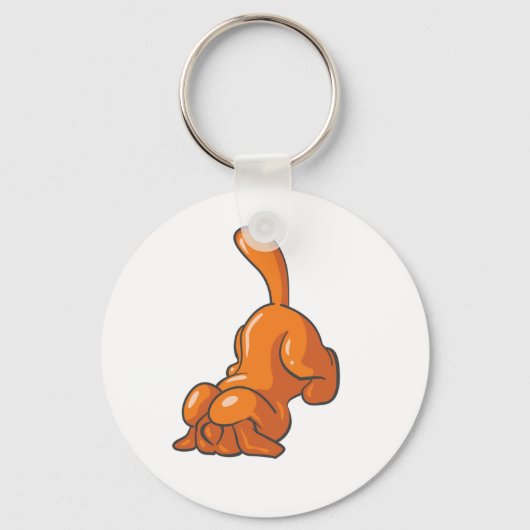 Oranje hond sleutelhanger (Voorkant)