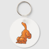 Oranje hond sleutelhanger (Achterkant)