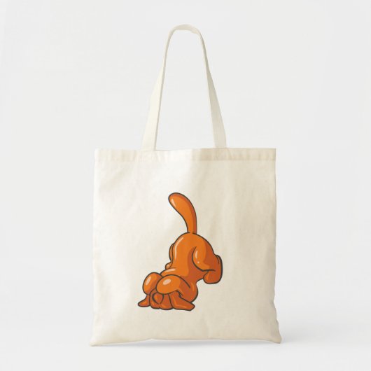 Oranje hond tote bag (Voorkant)
