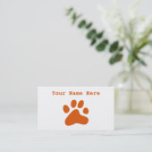 Oranje hond visitekaartje (Staand voorkant)