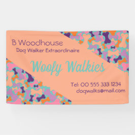 Oranje hondenbeenderontwerp spandoek