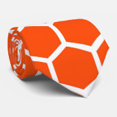 Oranje Honeycomb Abstract Modern Retro Stropdas (Opgerold)