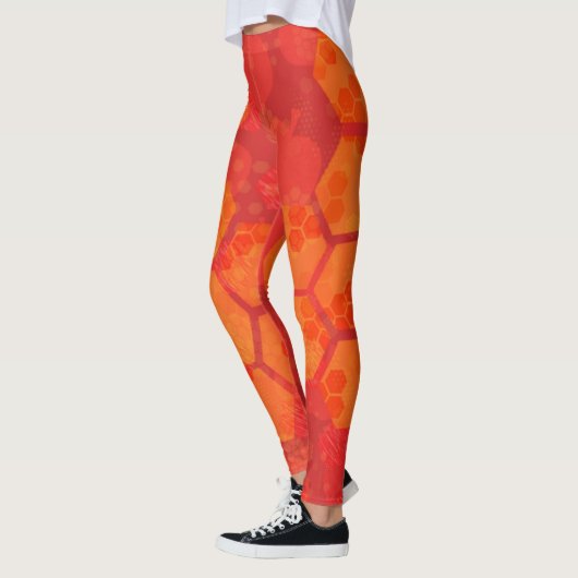 Oranje Honeycomb Design Leggings (Links)