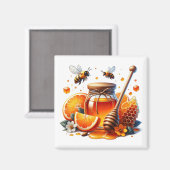 Oranje Honing Magneet   (Voorkant / Achterkant)