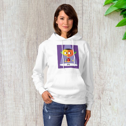 Oranje Hoofd Karakter Hoodie