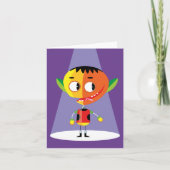 Oranje Hoofd Karakter Kaart (Voorkant)