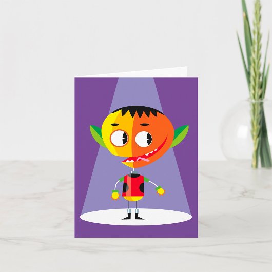 Oranje Hoofd Karakter Kaart