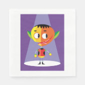 Oranje Hoofd Karakter Servet (Voorkant)
