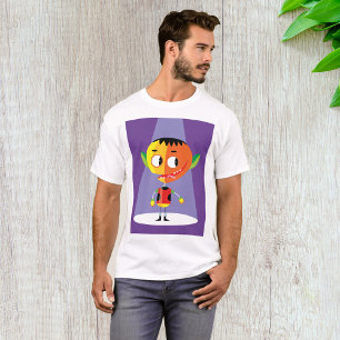 Oranje Hoofd Karakter T-shirt
