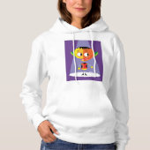 Oranje hoofdteken hoodie (Voorkant)