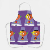 Oranje hoofdteken schort (Voorkant)