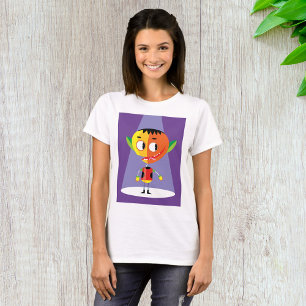 Oranje hoofdteken t-shirt