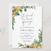 Oranje hoofduitnodiging van de knijpdouche kaart (Voorkant)