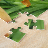 Oranje horizontale dagbloemen legpuzzel (Zijkant)