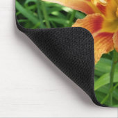 Oranje horizontale dagbloemen muismat (Hoek)