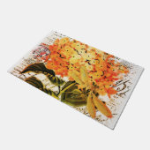 Oranje hortensia en libel deurmat (Schuin)